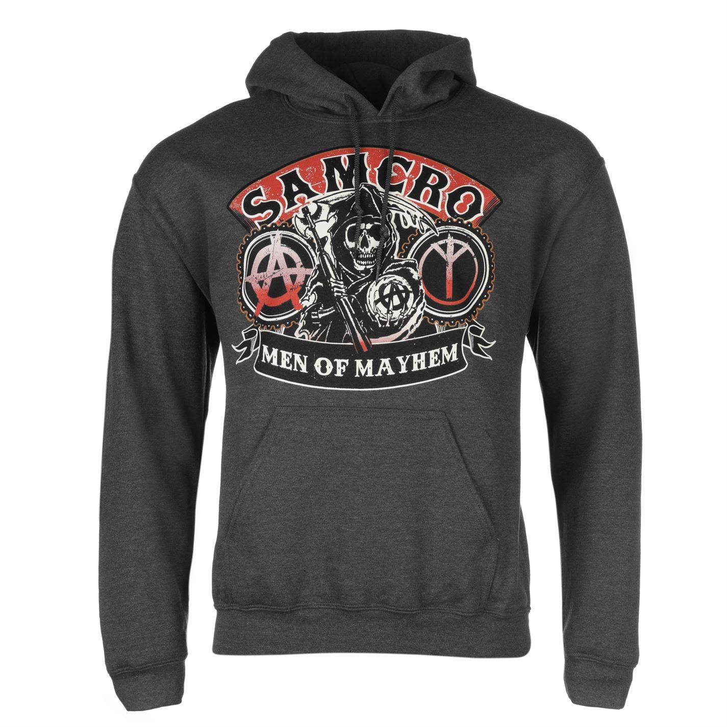 Official Mens Sons of Anarchy Hoodie Warm Kangaroo Pocket Print Jersey Top eBay