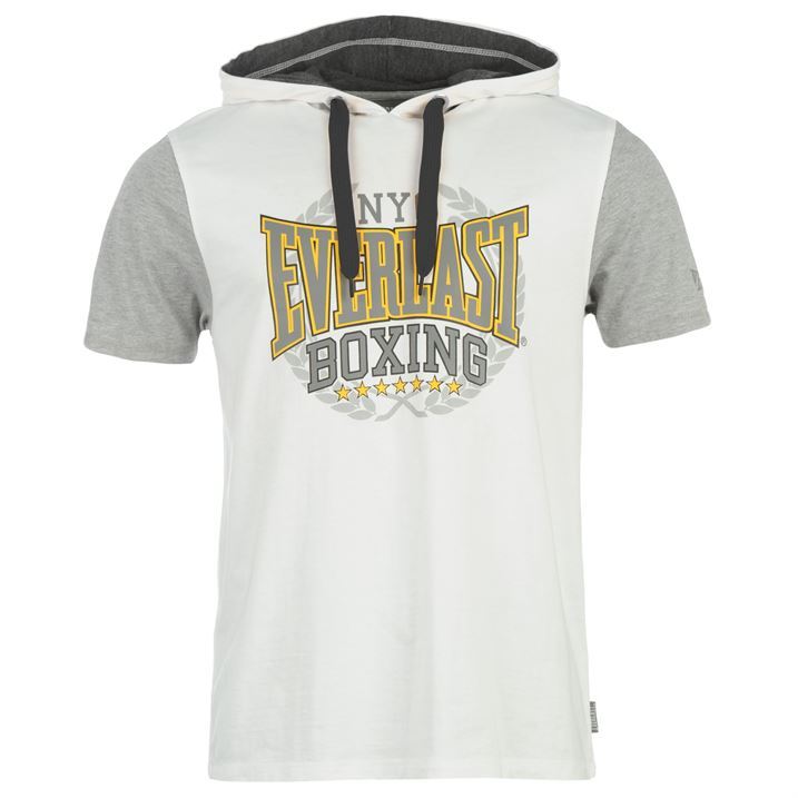 Everlast Mens Clothing Short Sleeve Hooded Top Tee T Shirt Mock Layer
