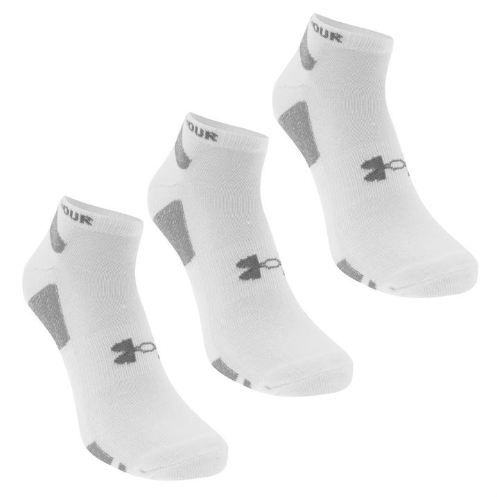 3x Under Armour Gents Mens HG NoShow Sox Socks Ankle Pairs Trainer