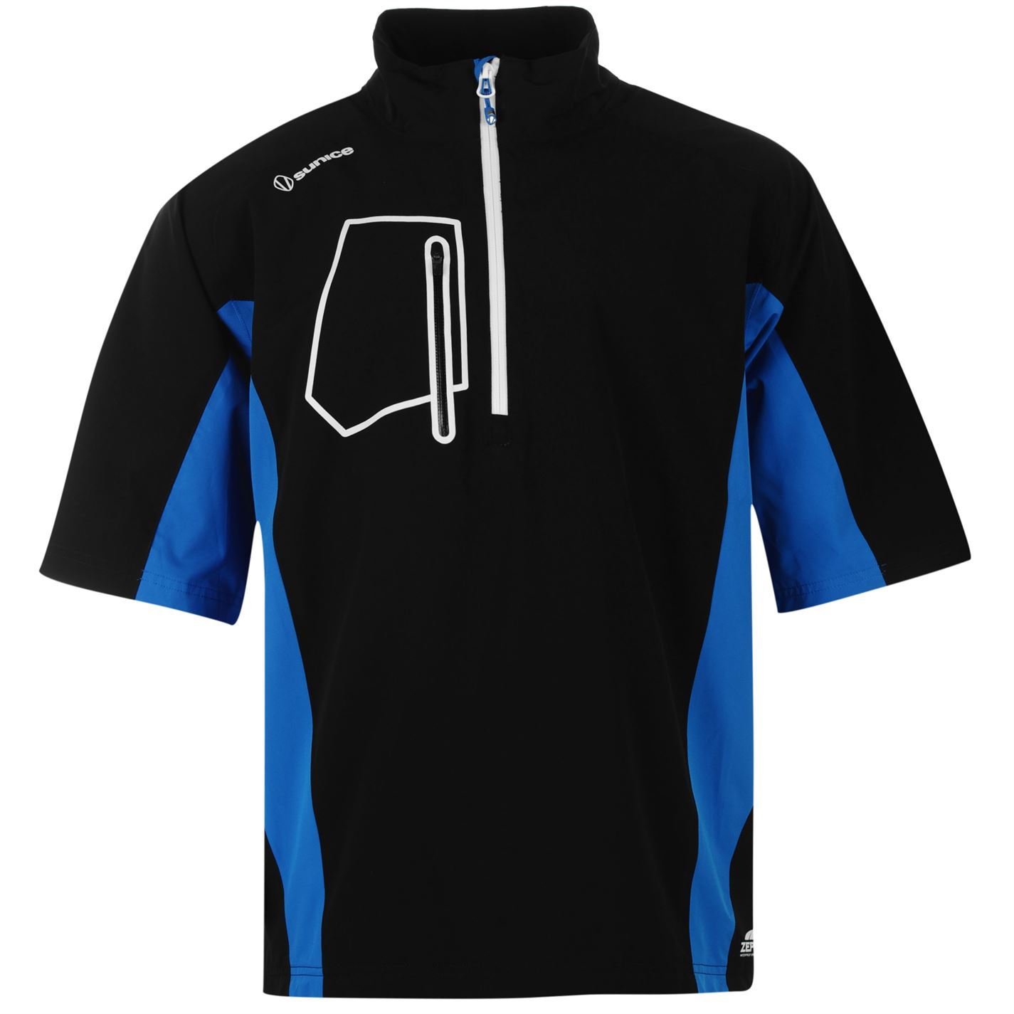 Sunice Mens Berlin Short Sleeve Golf Jacket Half Zip Coat Top Sports