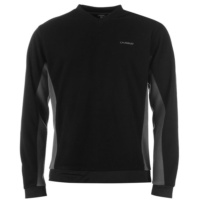 mens fleece v neck pullover