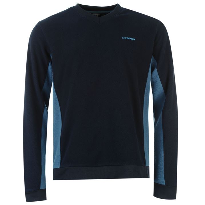 mens fleece v neck pullover