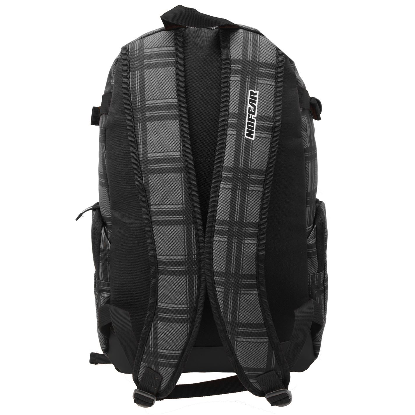 No Fear Unisex Check Backpack Rucksack Bag Zip Pockets eBay
