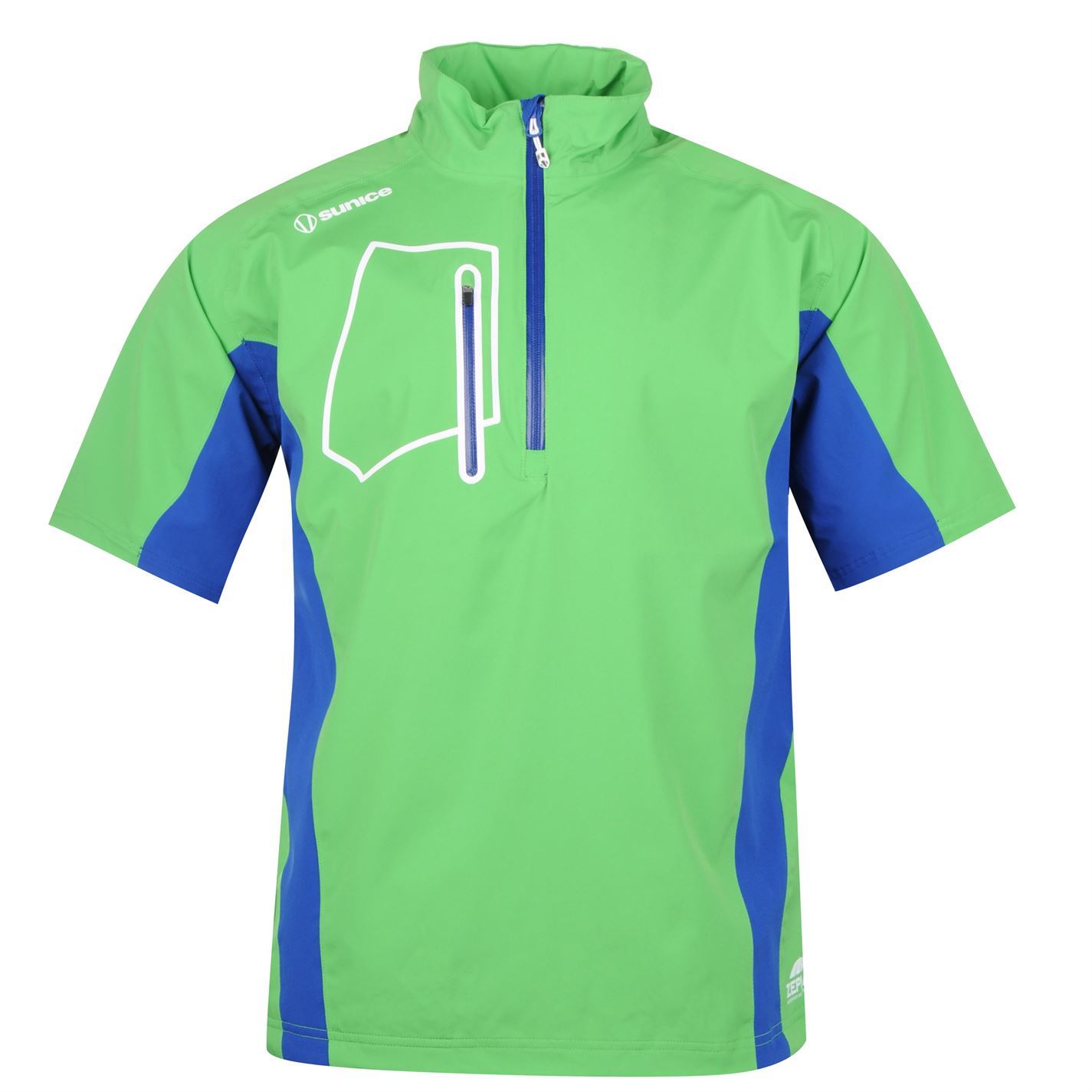 Sunice Mens Berlin Short Sleeve Golf Jacket Half Zip Coat Top Sports