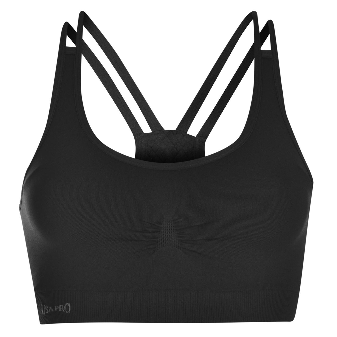 USA Pro Womens Seamless Sports Bra Ladies Flat Lock Seems Crop Top eBay