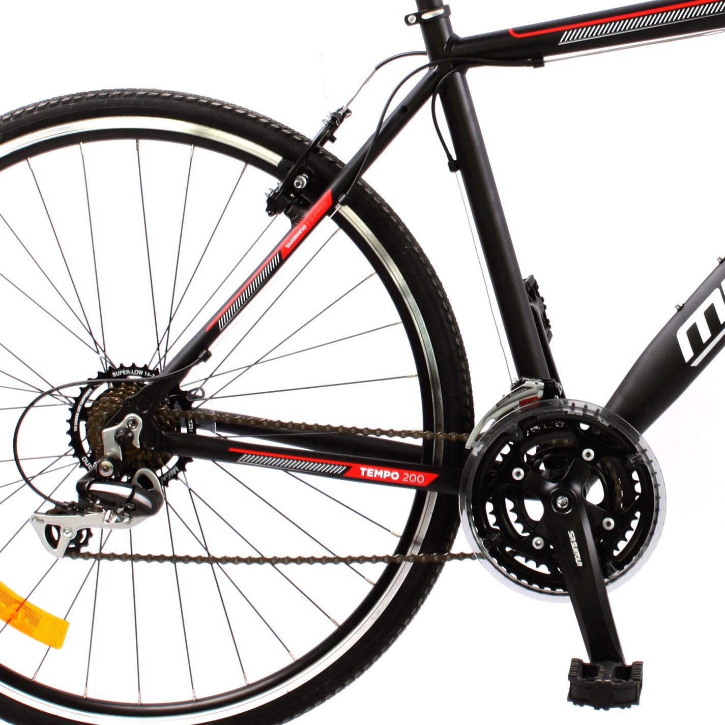 Muddyfox Mens Tempo200 Hybrid Bike Tech Spec 700C Wheel Lightweight