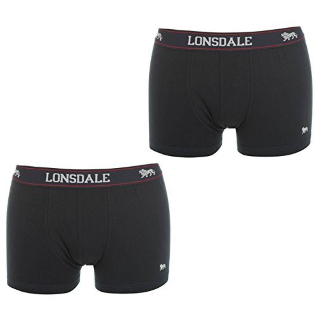 Lonsdale Mens Cotton Blend Elasticated Waistband Underwear Trunks