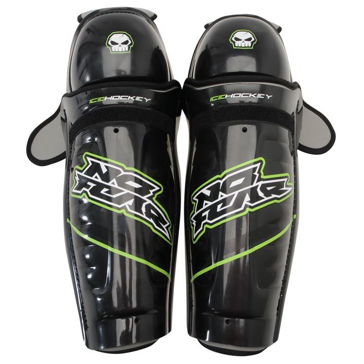 No Fear Mens Ice Hockey Shin Guards Elasticated Training Sports