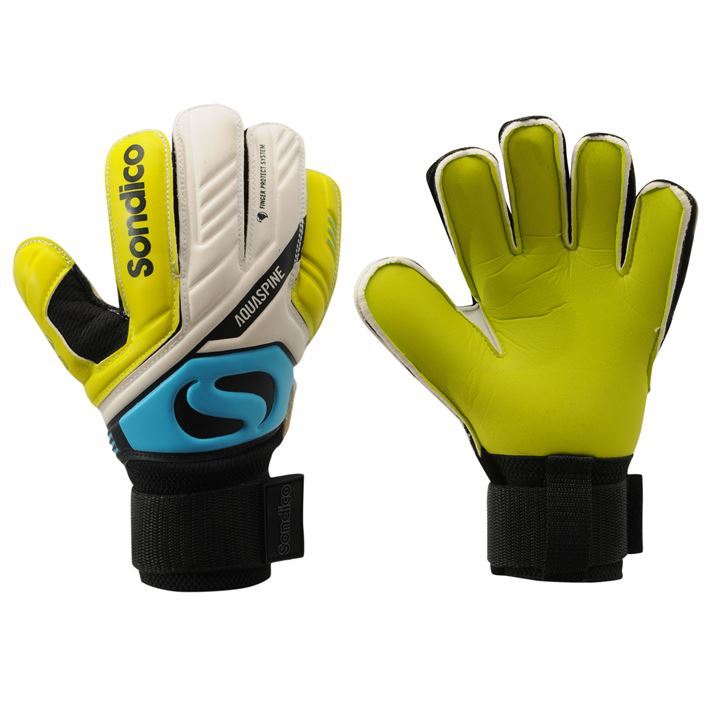 Sondico Kids Boys Aquaspine Goalkeeper Gloves Sport Football