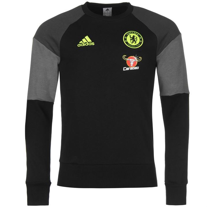 adidas Mens Gents Chelsea Sweater Football Jumper Crew Neck Long Sleeve Clothing | eBay
