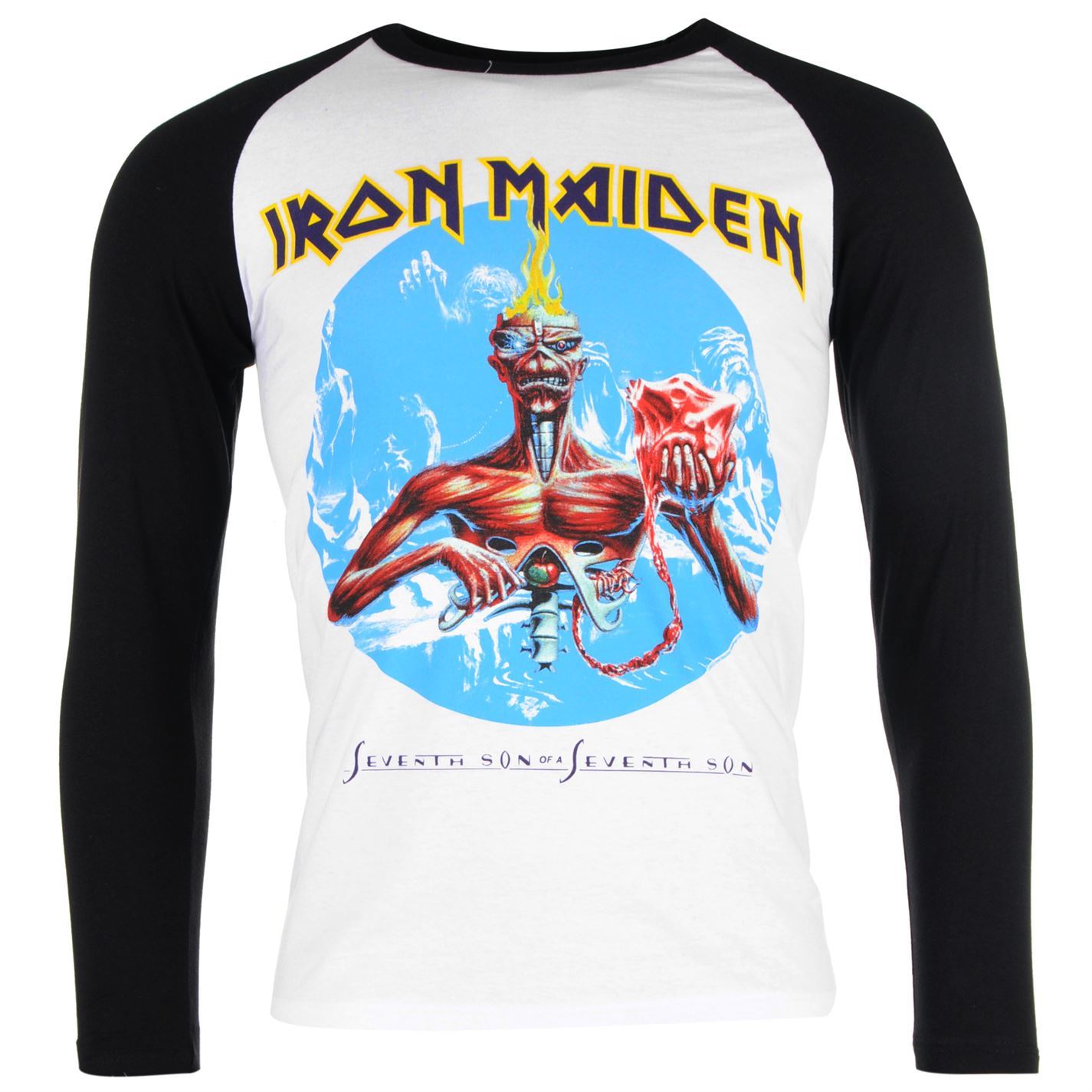 Band Tee Mens Iron Maiden Rgln T Shirt Long Sleeve Round Neck Casual
