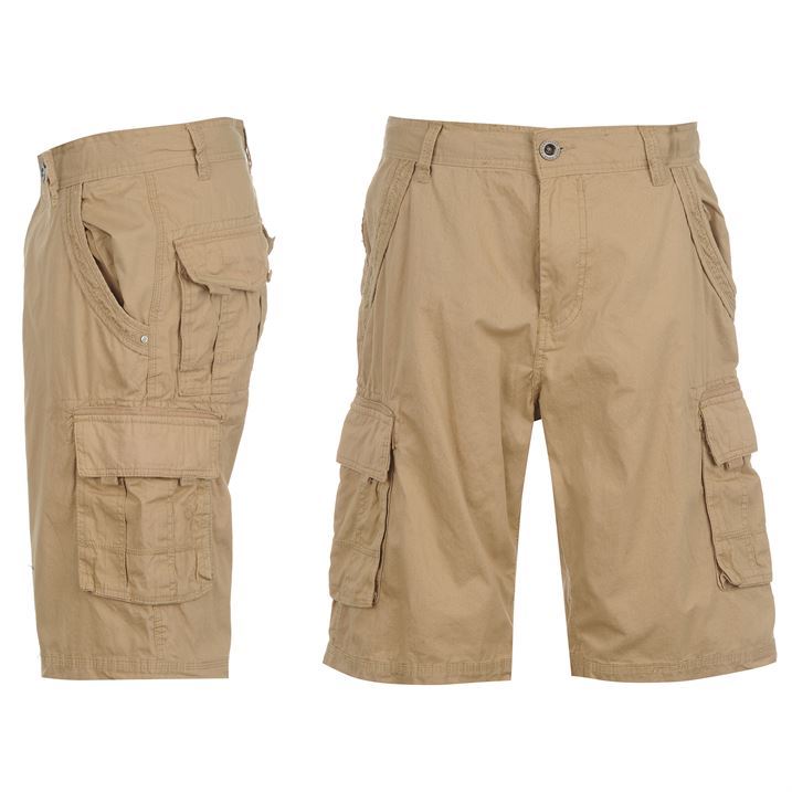 Caterpillar Mens Cotton Cargo Shorts Pants Bottoms Waist With Belt