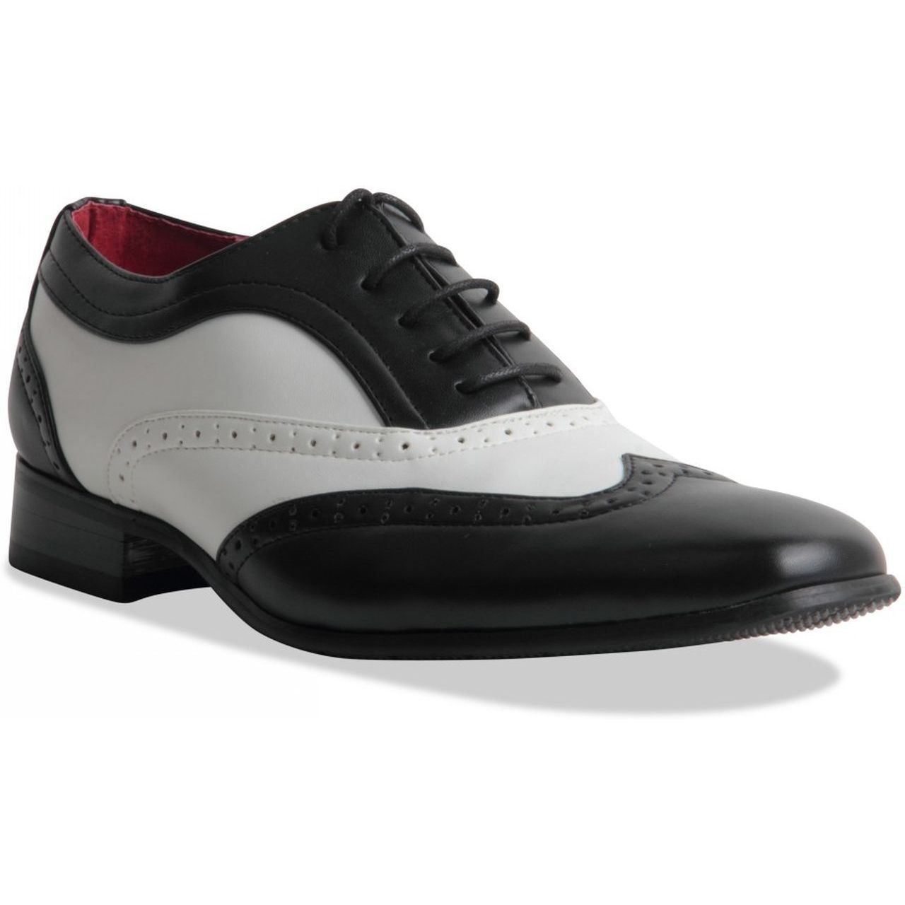 Men spectator Two Tone, Black Brown Matte wingtip, Brogue, gangster