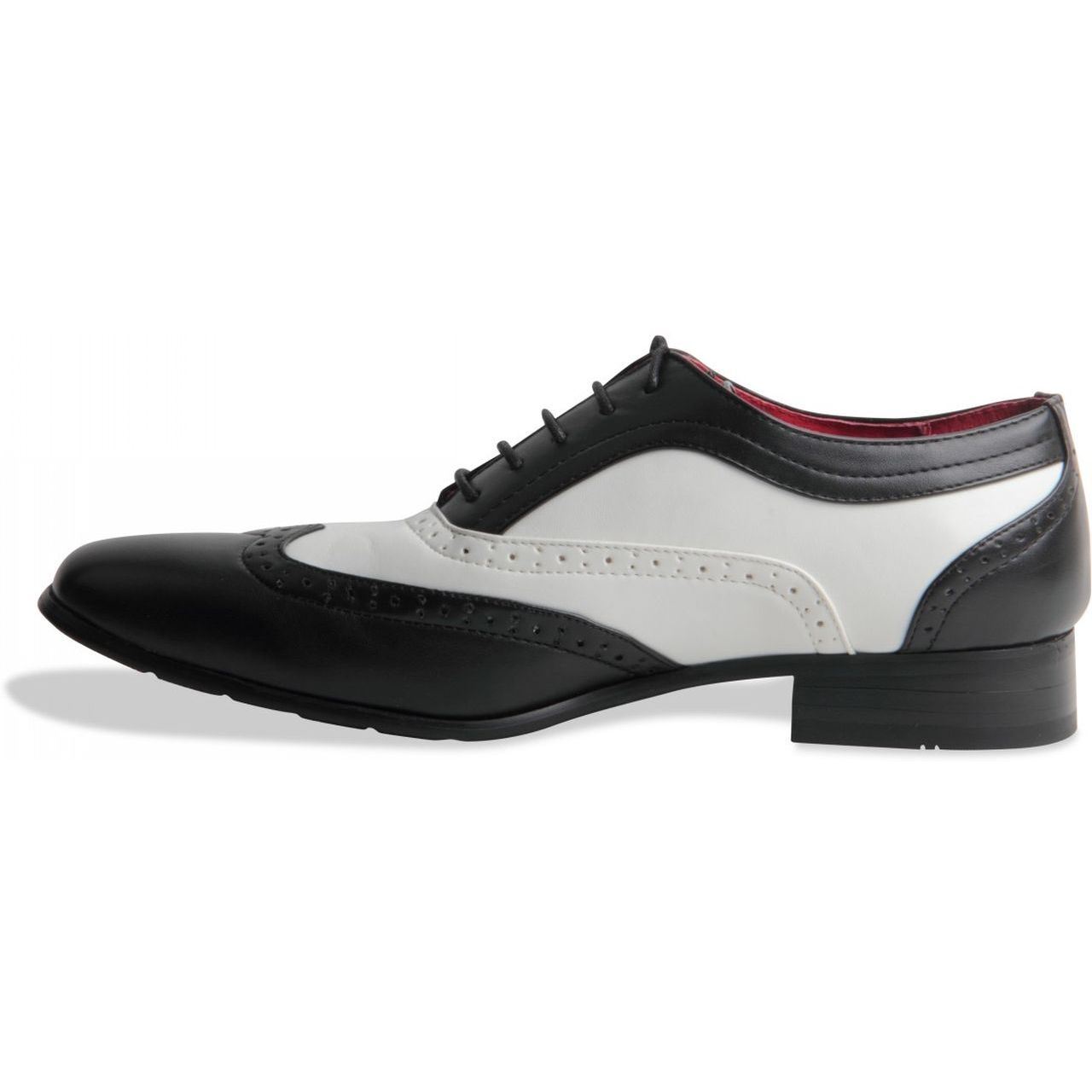 Men spectator Two Tone, Black Brown Matte wingtip, Brogue, gangster