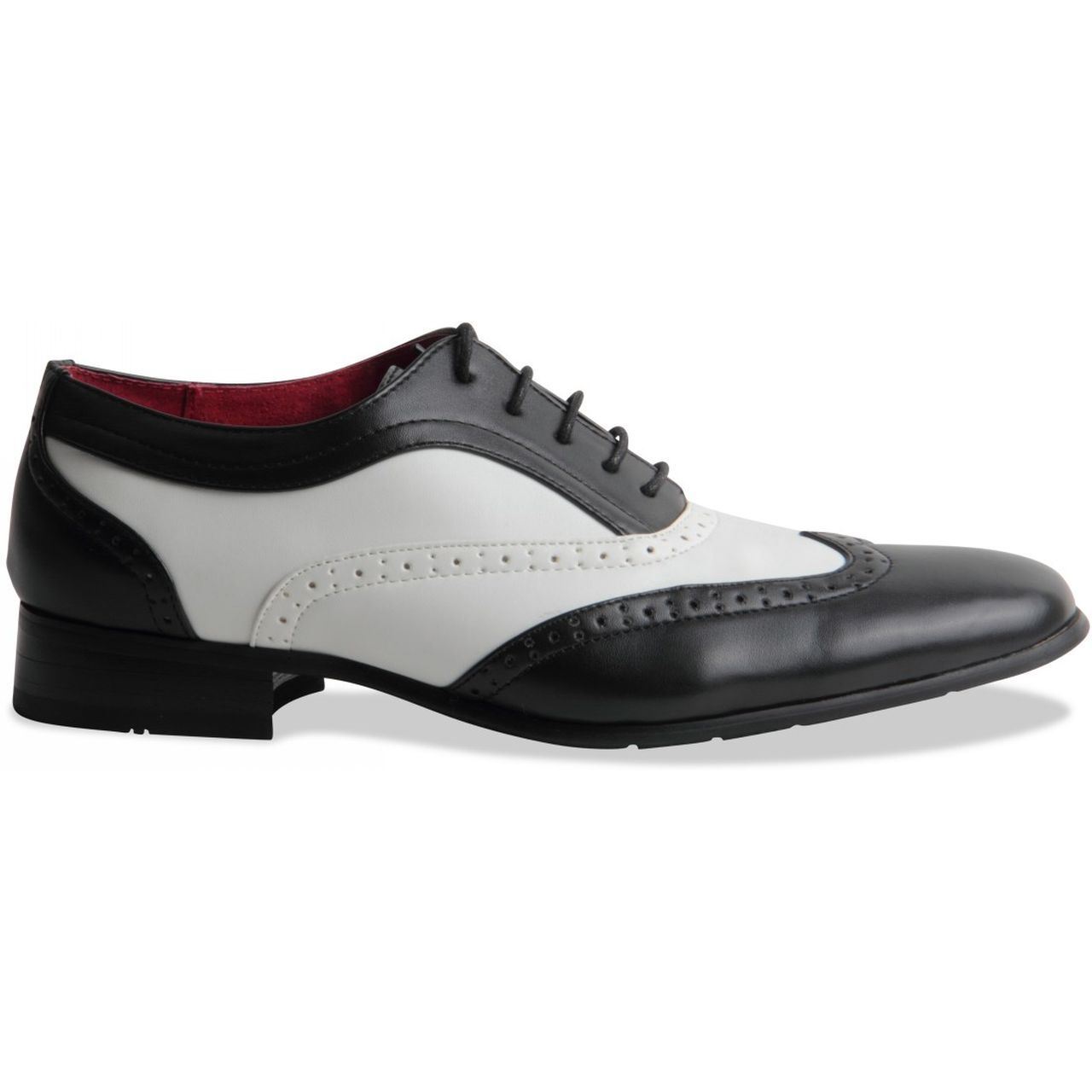 Men spectator Two Tone, Black Brown Matte wingtip, Brogue, gangster