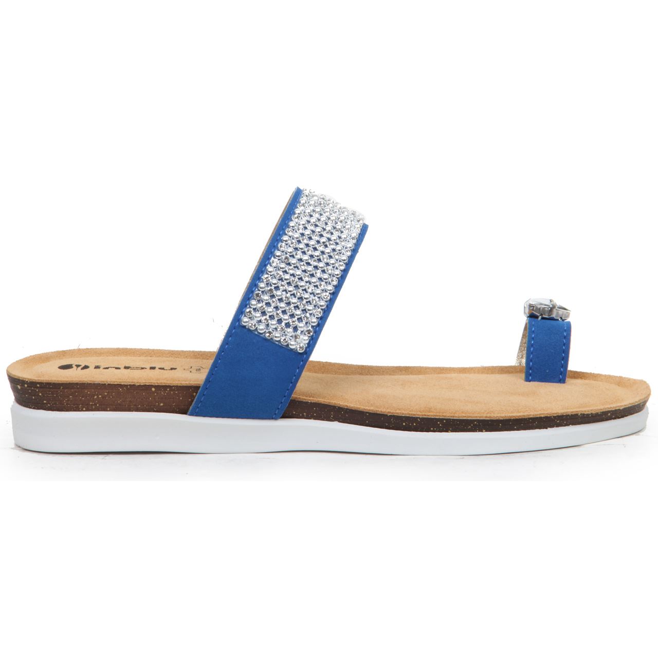 Womens Ladies Sparkling Toe Ring Slip On Leather Lined Wedge Sandals Casual | eBay