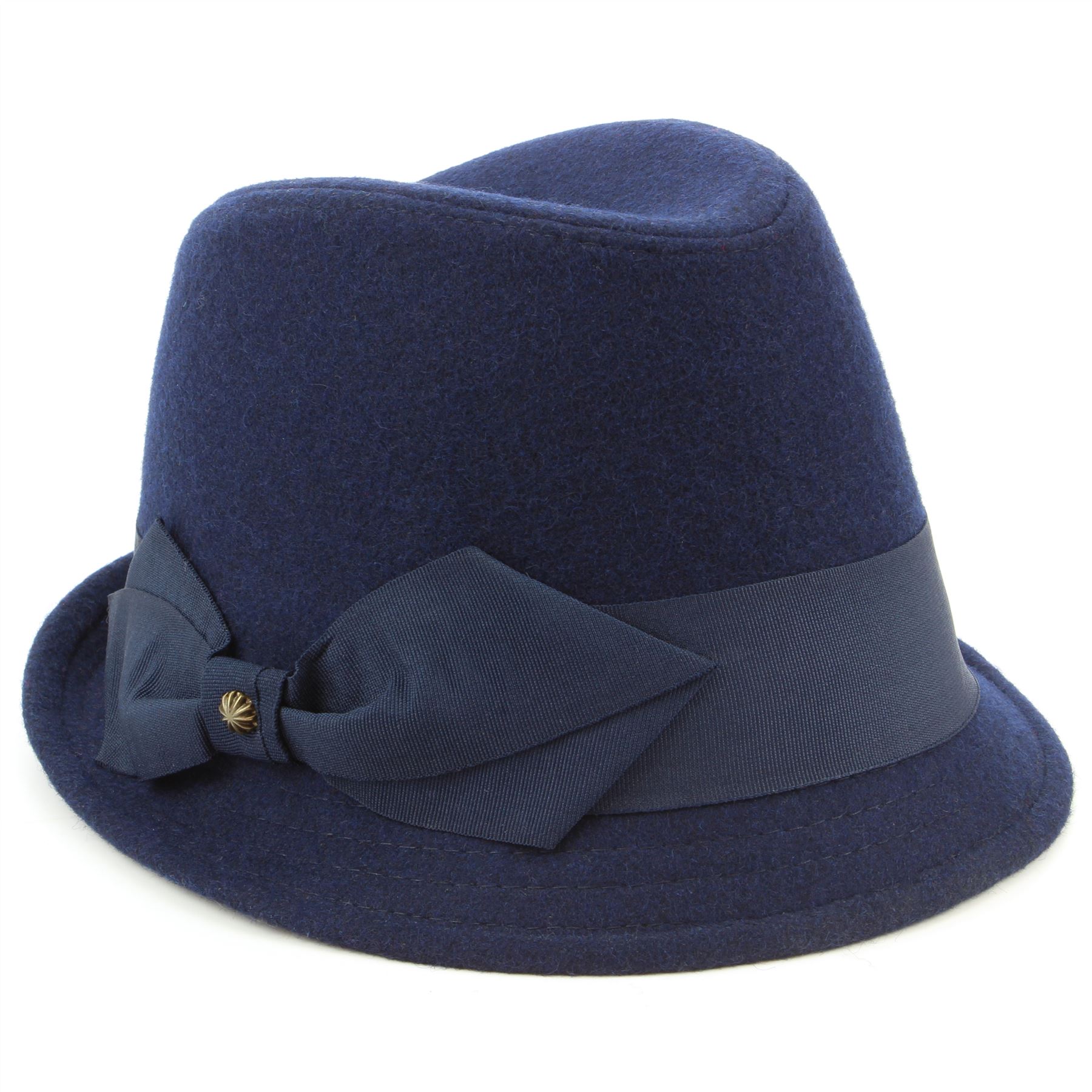 Wool Trilby Hat Felt Womens Hawkins Short Brim Bow Ladies Cap RED BROWN BLUE eBay