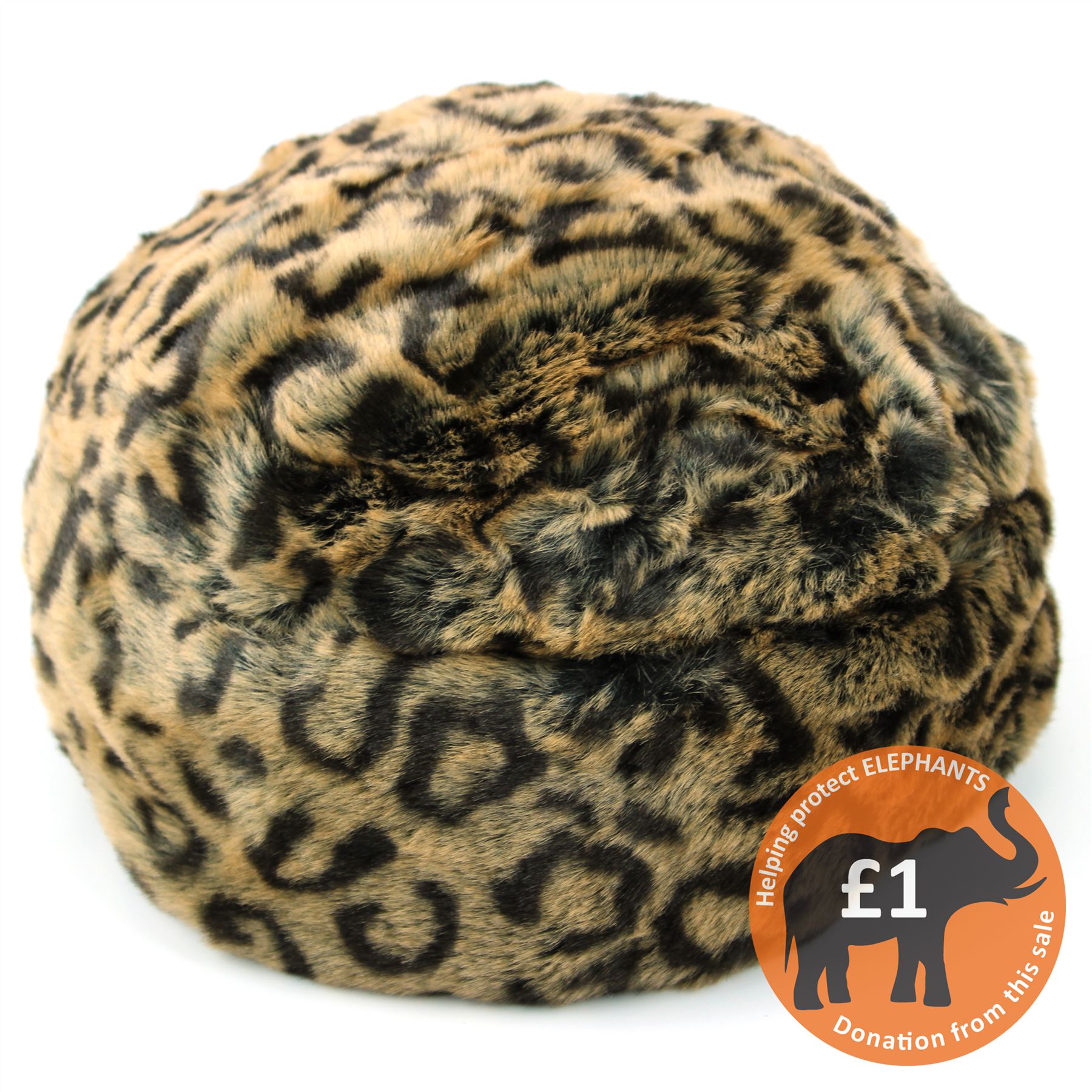 Women's Pillbox Hat Luxury Faux Furry LEOPARD PRINT Pill Box