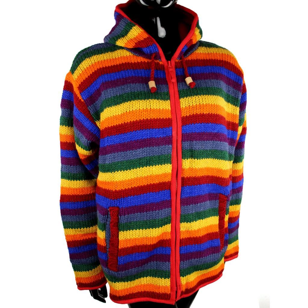 rainbow stripe hoodie