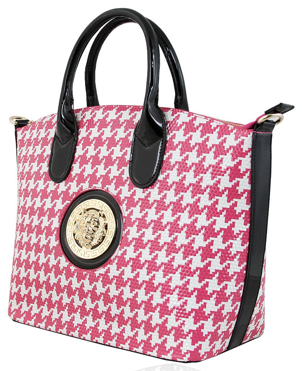 Kukubird Lion Medallion Dogtooth Pattern Designer Large Tote Handbag eBay