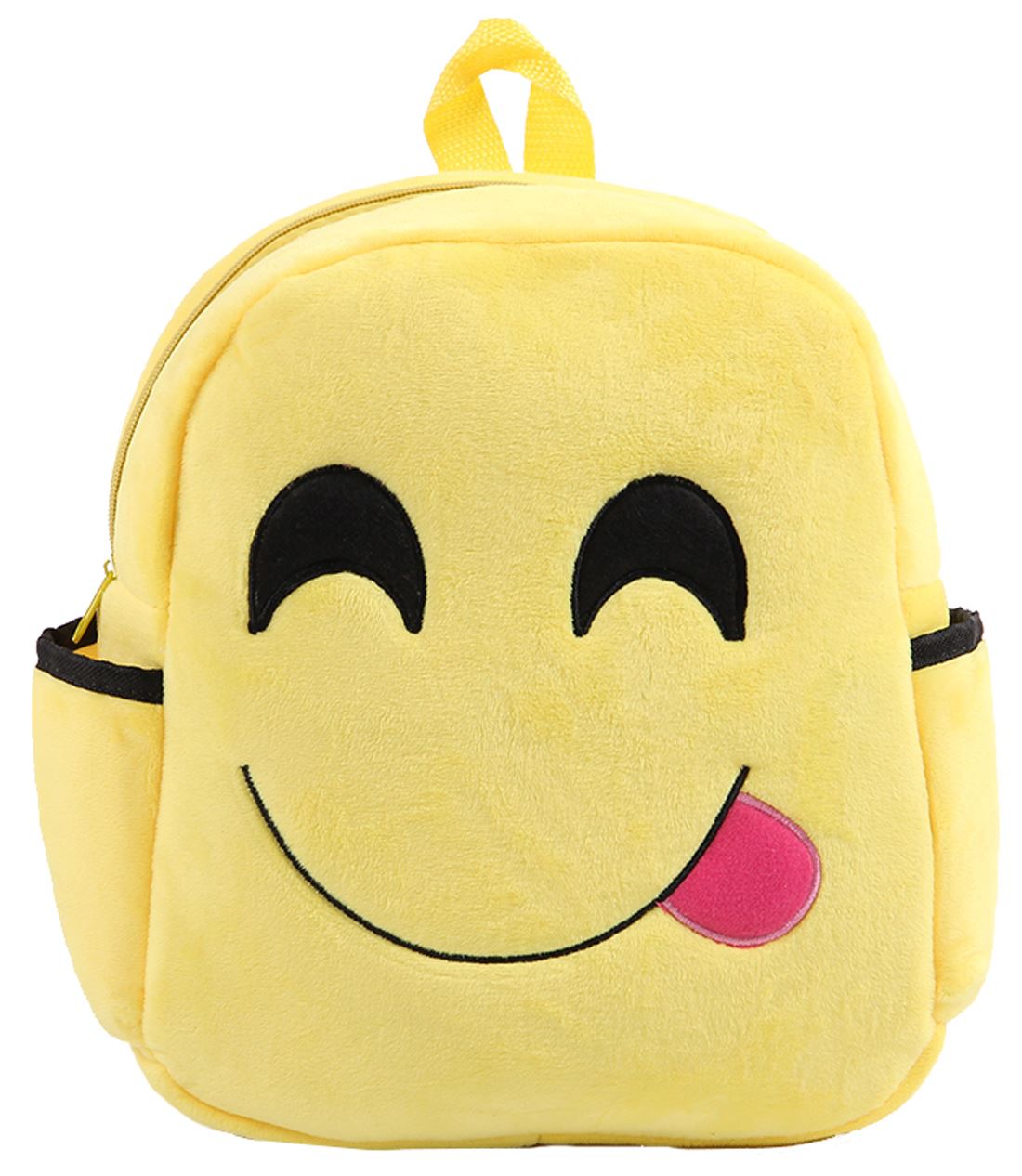 UK Seller Kids/Birls/Boys Soft Emoji Smile Yellow Rucksack Backpacks