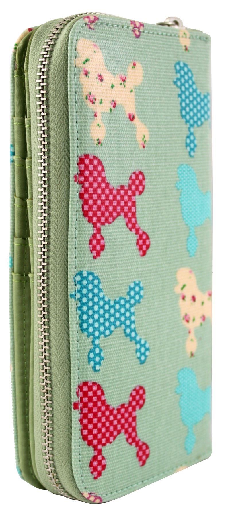NUOVO Ragazze SIGNORE GRANDI CHIHUAHUA Poodle PATTERN Wallet Purse
