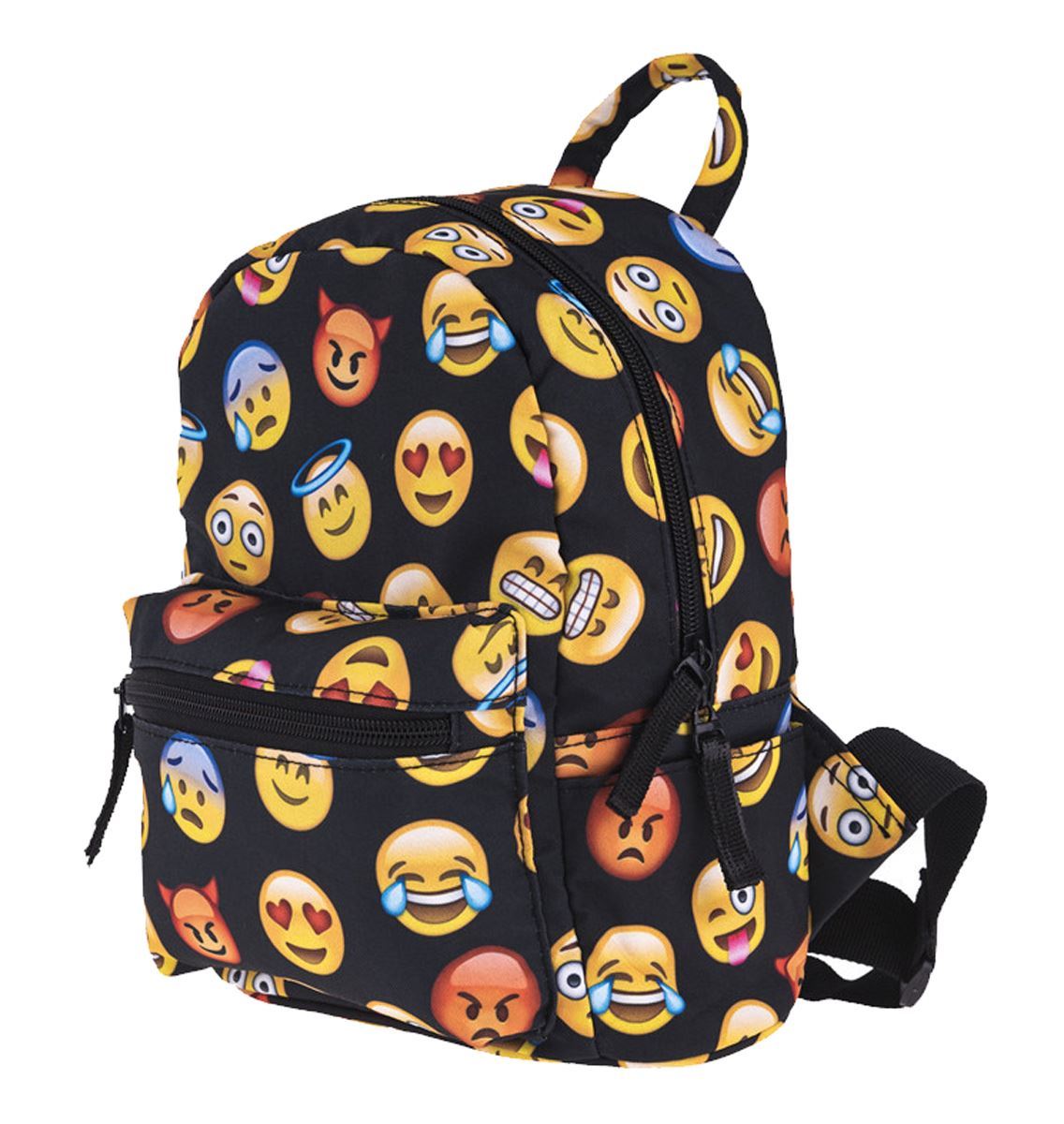 Womens/Girls Mini BackPack/Rucksack Emoji&Smile Black, UK Free P&P eBay