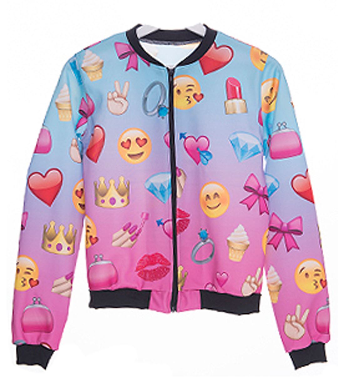 Brand New Exclusive Summer Range Various Pattern Emoji Styled Bomber