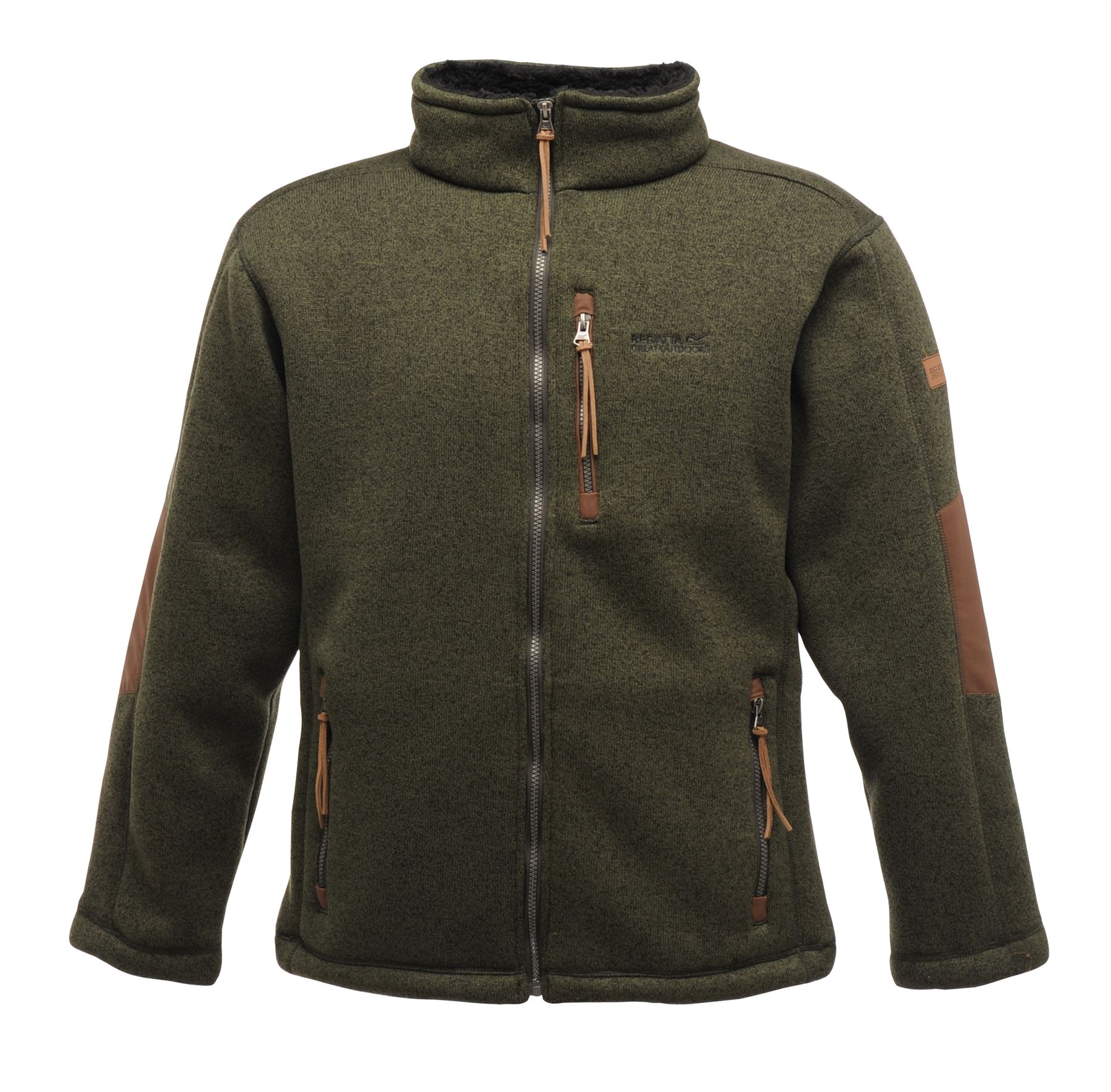 Regatta Mens Fleece Jacket Ackerman Full Zip 3 Pockets Knit Effect eBay