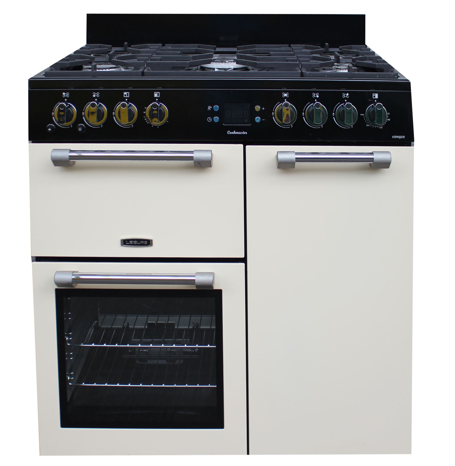 Leisure 90cm Gas Range Cooker CK90G232C Cream Double Oven Freestanding