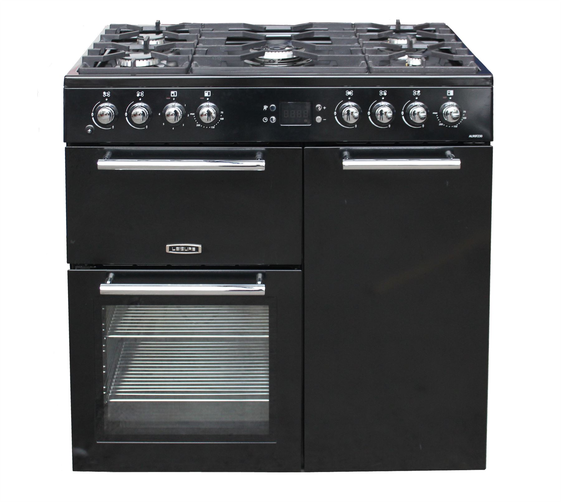 90cm Range Cooker Dual Fuel Leisure AL90F230K Freestanding Black 2040