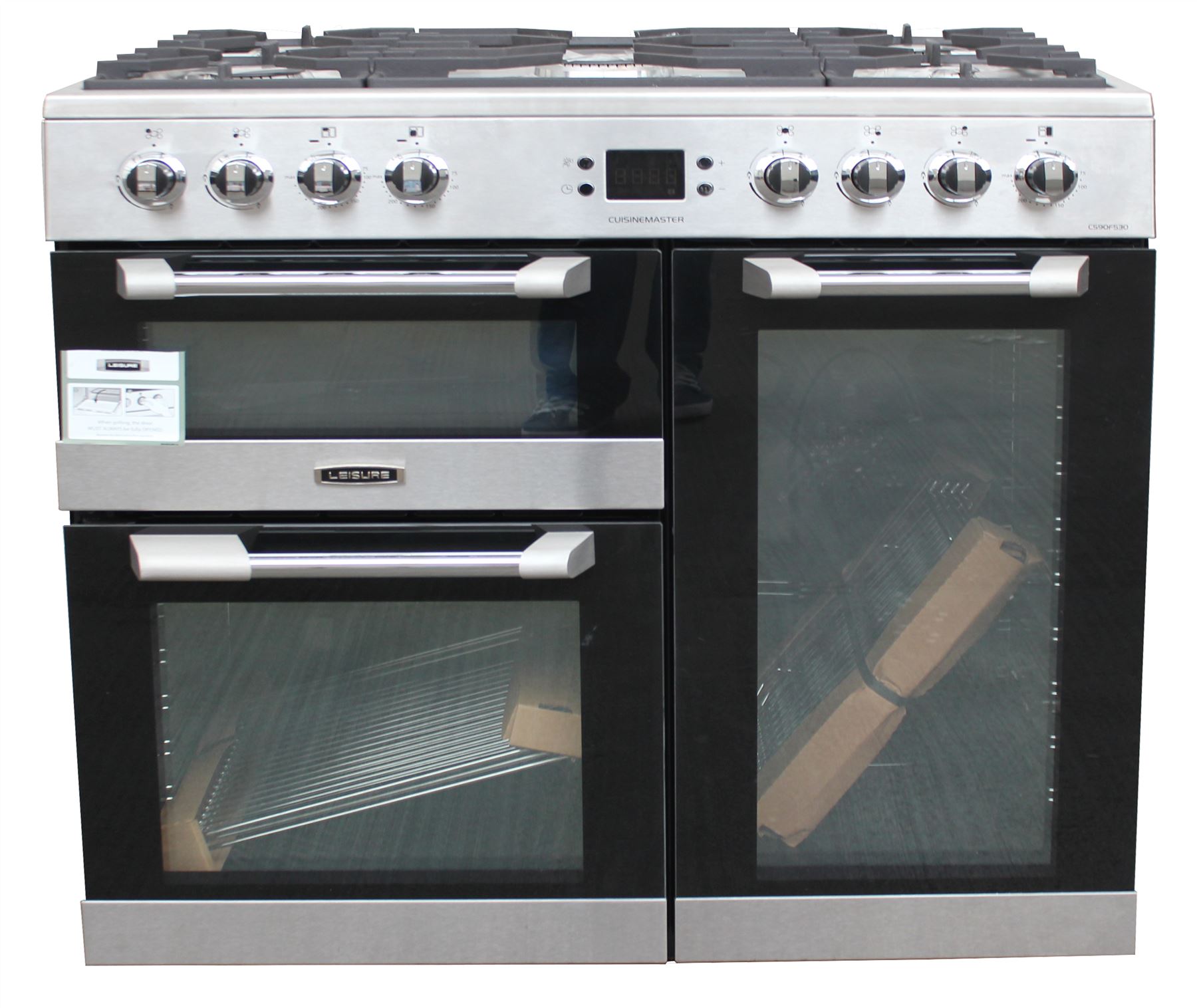 Leisure 90 cm Dual Fuel Range Cooker CS90F530X 3 Ovens Stainless Steel