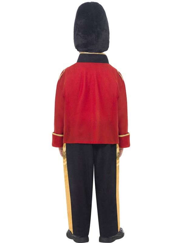 BOYS BUSBY GUARD COSTUME KIDS BEEFEATER HAT FANCY DRESS BUCKINGHAM