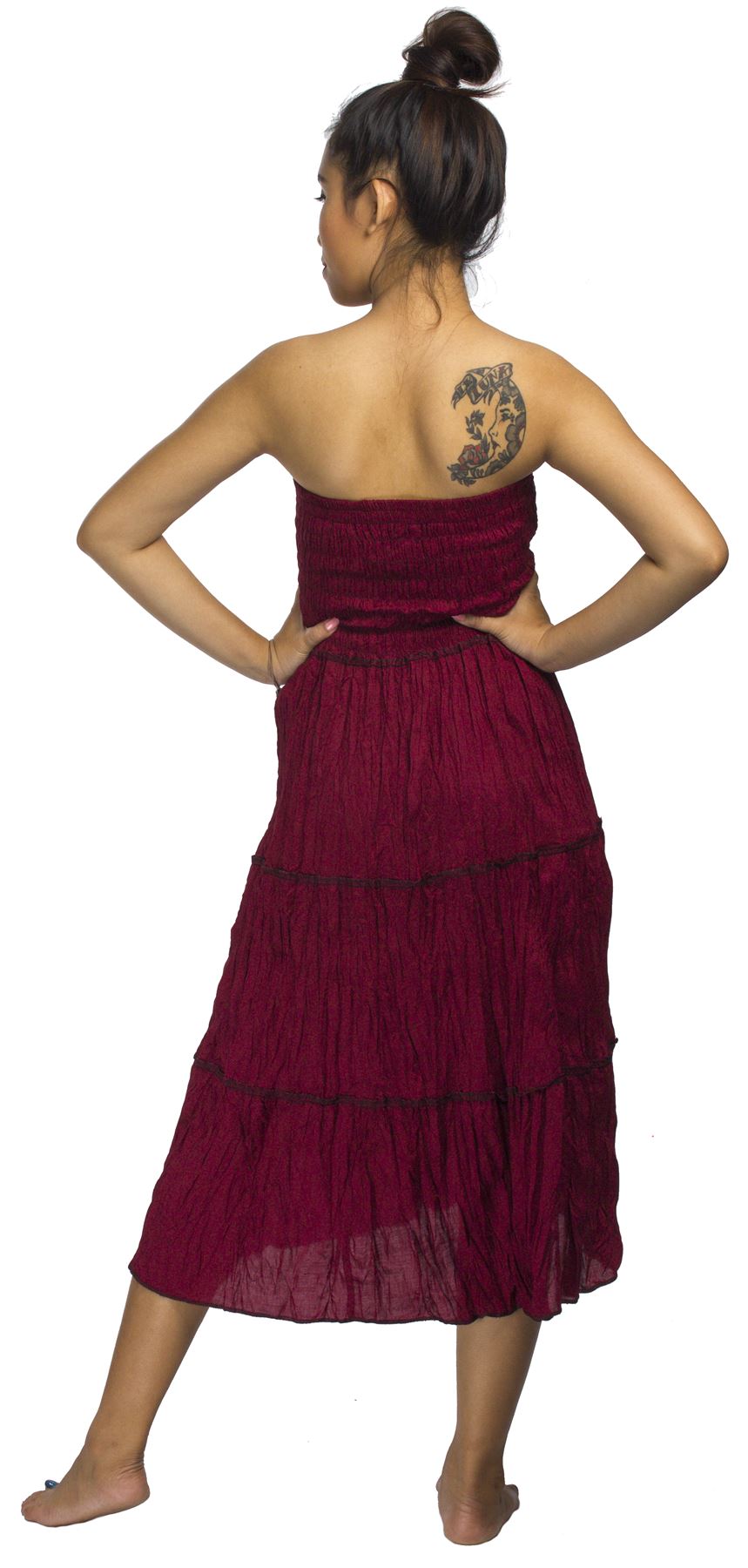 Long Tiered Rayon Broomstick Peasant Skirt & Dress Gypsy Hippie Boho