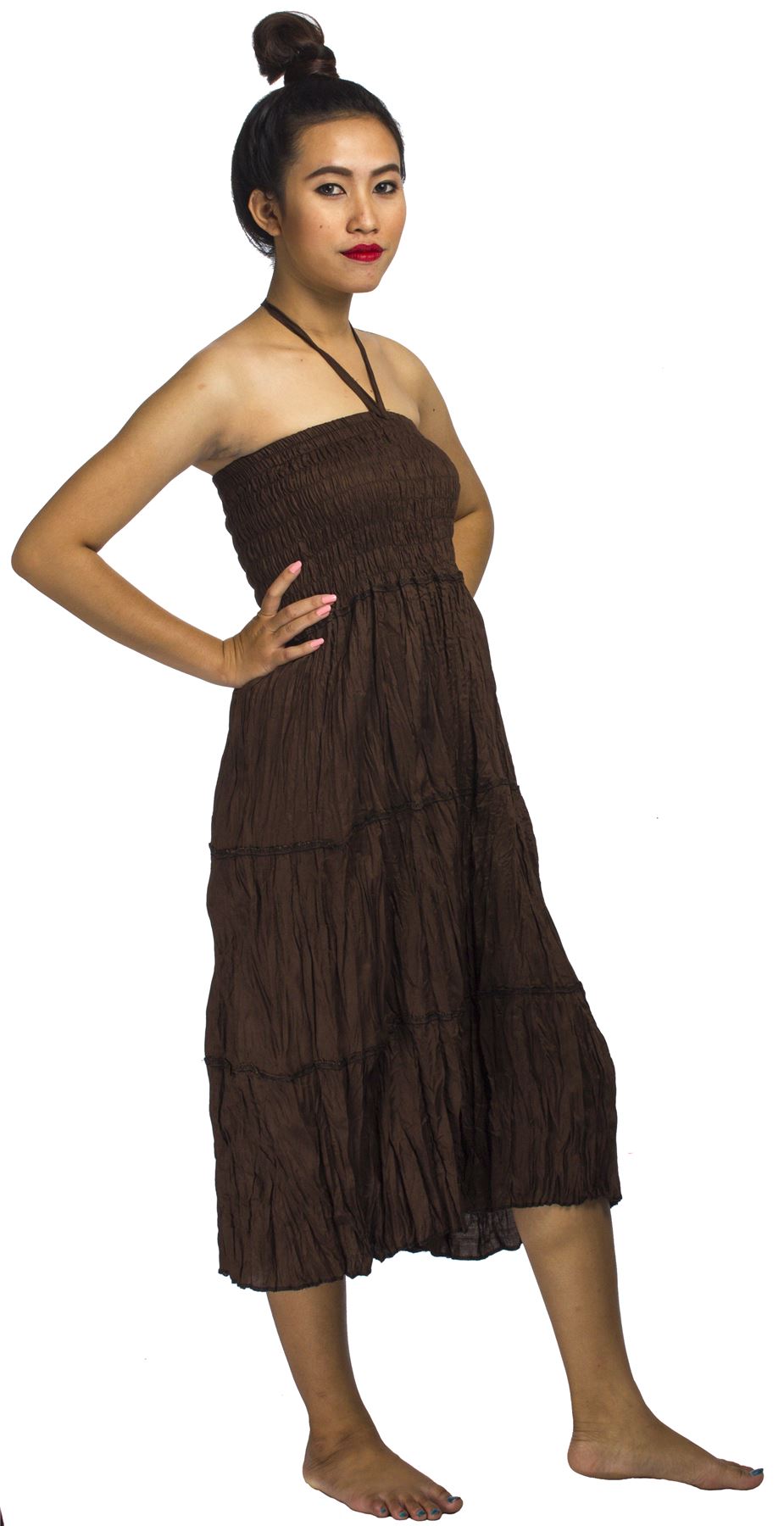 Long Tiered Rayon Broomstick Peasant Skirt & Dress Gypsy Hippie Boho