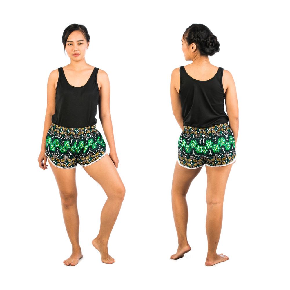 New Womens Ladies Printed Pattern Boxer Shorts Loose Fit Elastic Waist