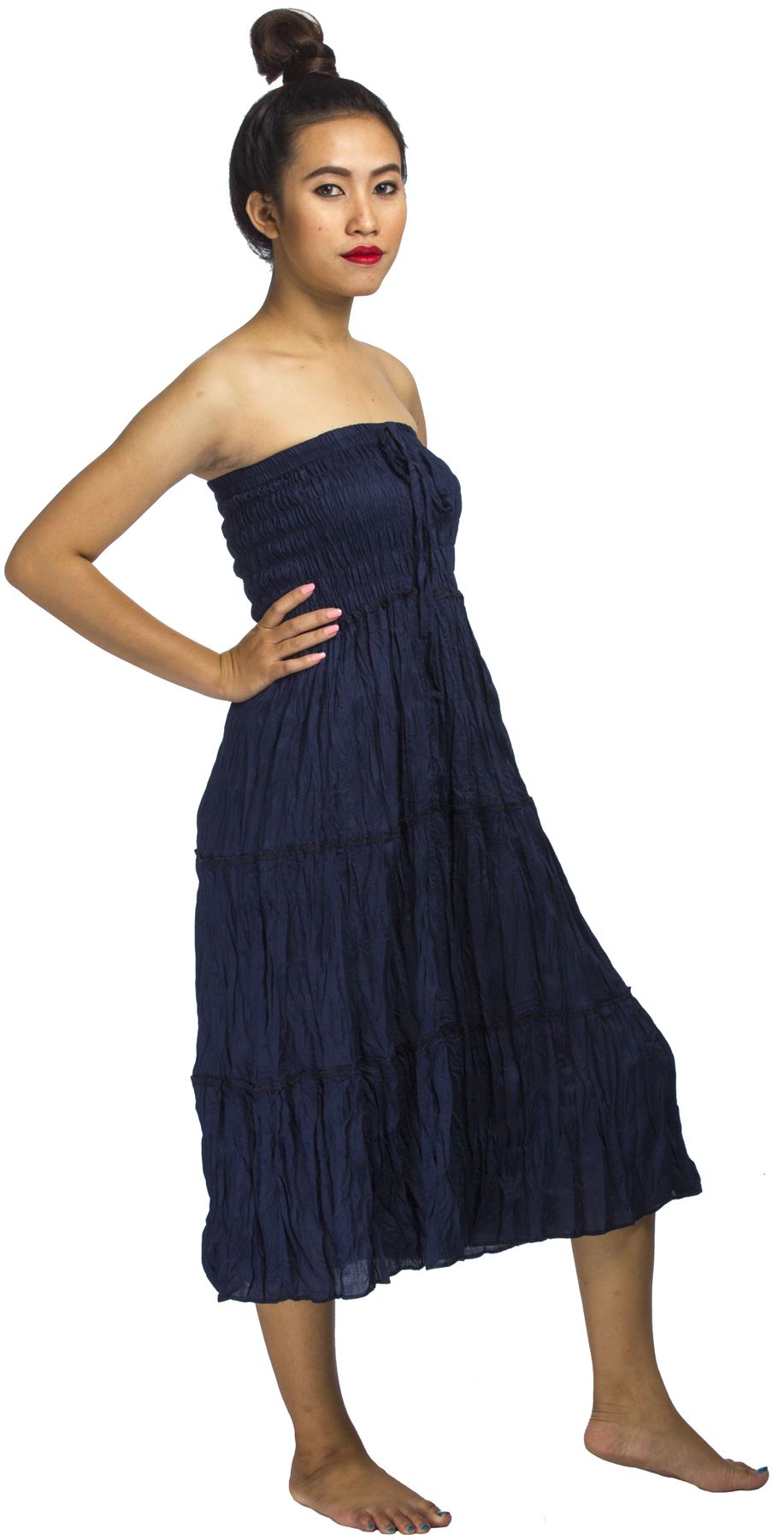 Long Tiered Rayon Broomstick Peasant Skirt & Dress Gypsy Hippie Boho