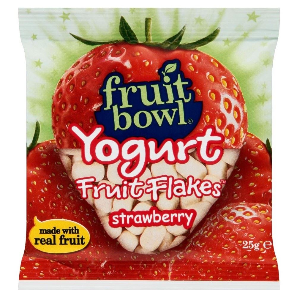 Fruit Bowl Fruit Flakes Strawberry with a Yogurt Coating (25g) eBay