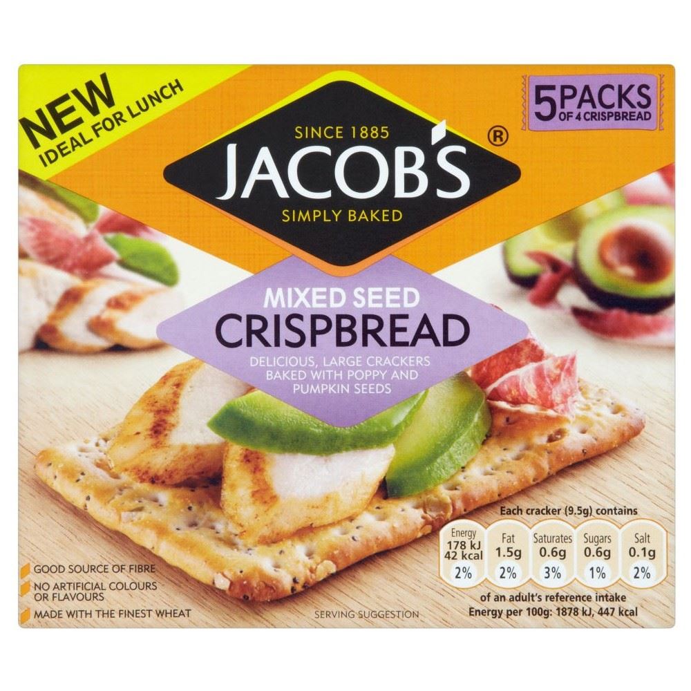 Jacob's Crispbread Mixed Seed (5 per pack 190g) eBay