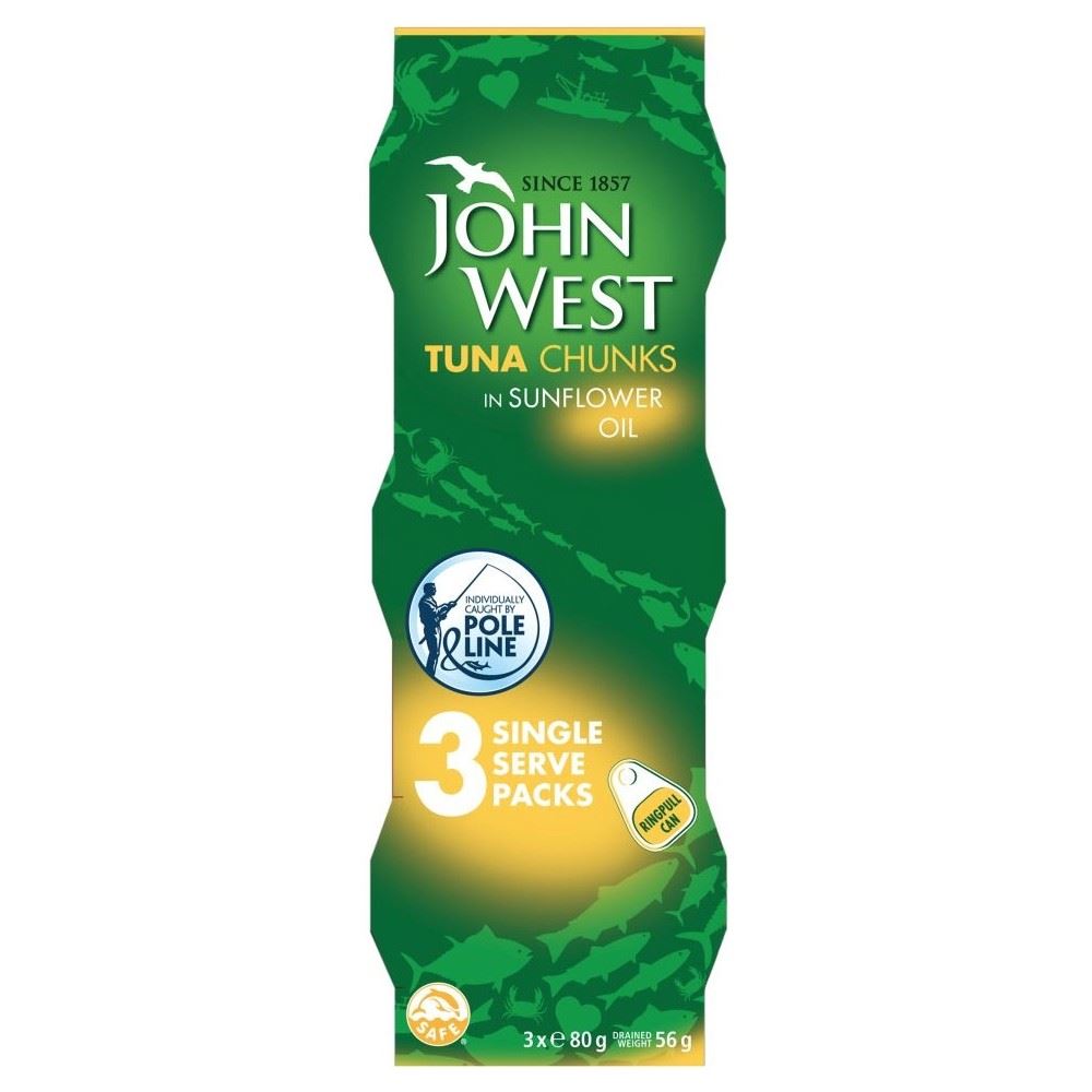 John West Tuna Chunks in Sunflower Oil (3x80g) eBay