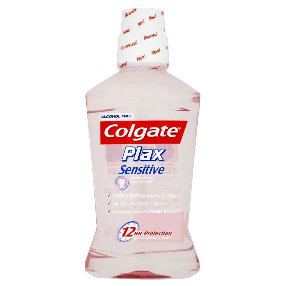 Colgate Plax Alcohol Free Sensitive Antibacterial Mouthwash (500ml)