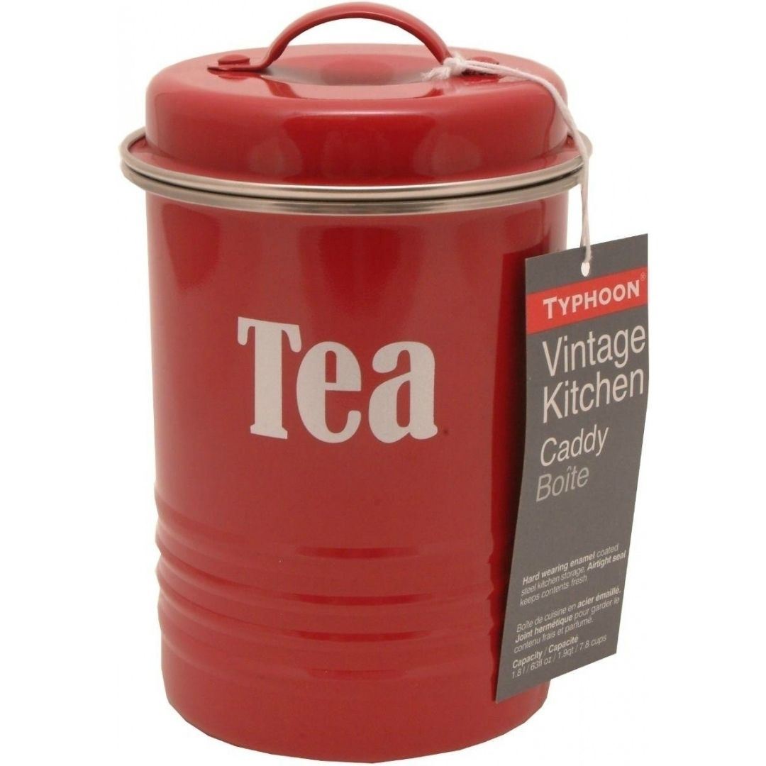 Typhoon Vintage Kitchen Red Tea Canister eBay
