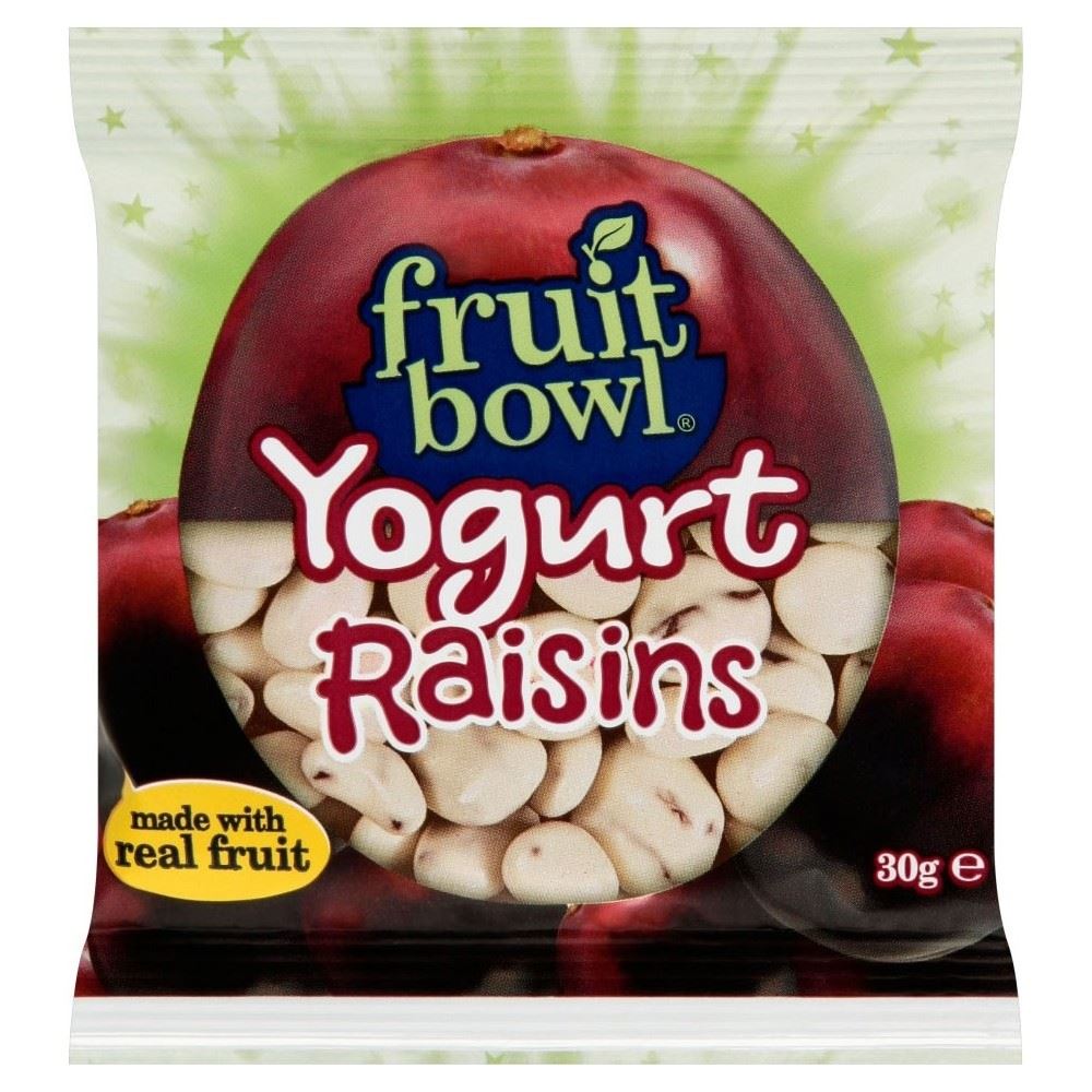 Fruit Bowl Fruit Flakes Raisins with a Yoghurt Coating (30g) eBay