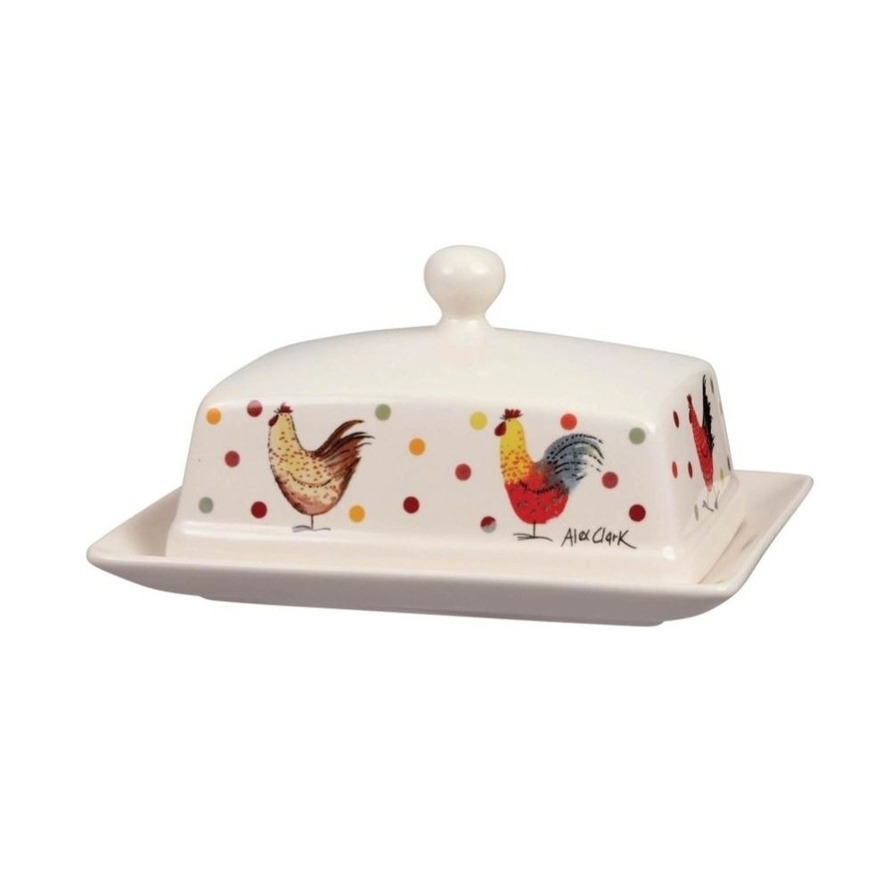 Churchill Alex Clark Rooster Ceramic Butter Dish