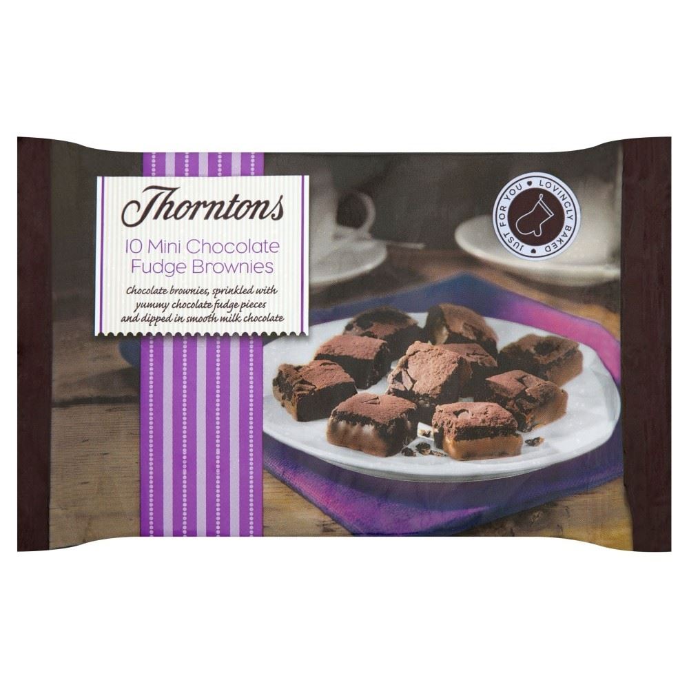 Thorntons Mini Chocolate Fudge Brownies (10) eBay
