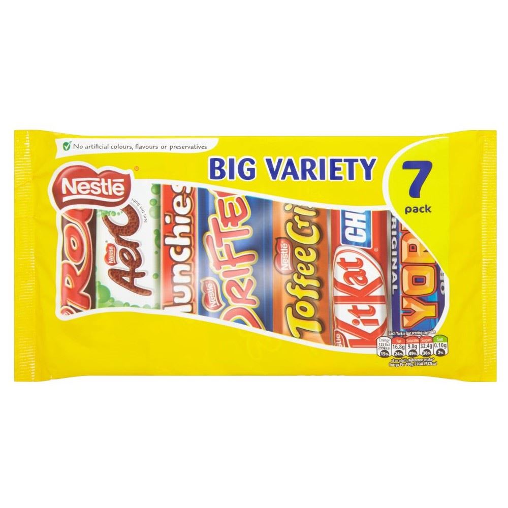 Nestle Chocolate Variety Bars (7 per pack 343g)