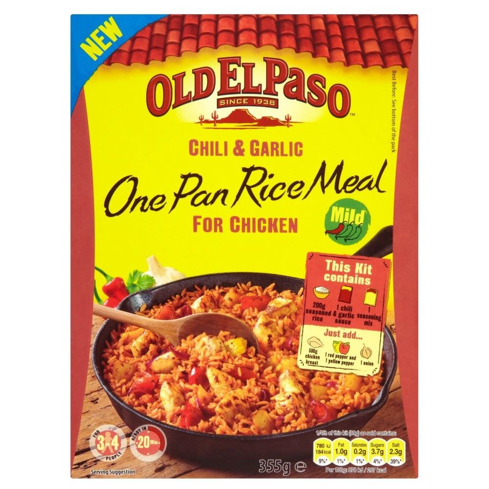 Old El Paso Chilli & Garlic Rice Kit (355g) eBay