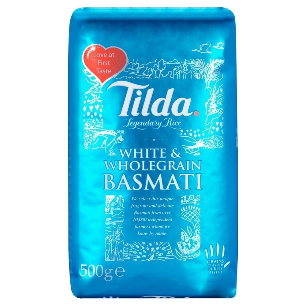 Tilda White & Wholegrain Basmati Rice (500g) eBay