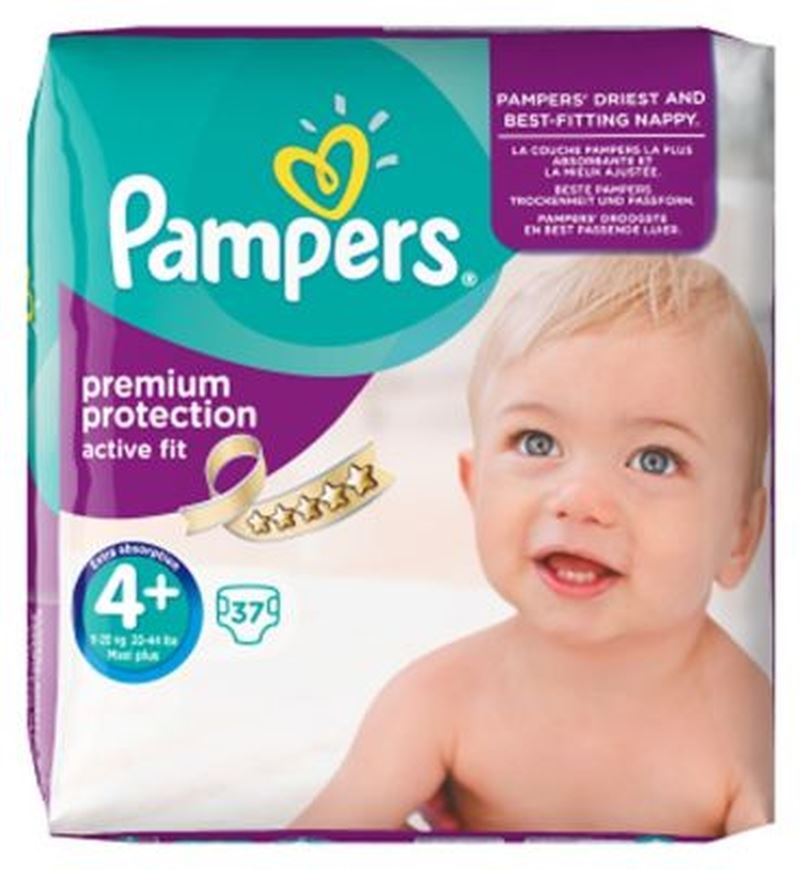 Pampers Active Fit Size 4+ (Maxi+) Essential Pack 37 Nappies eBay