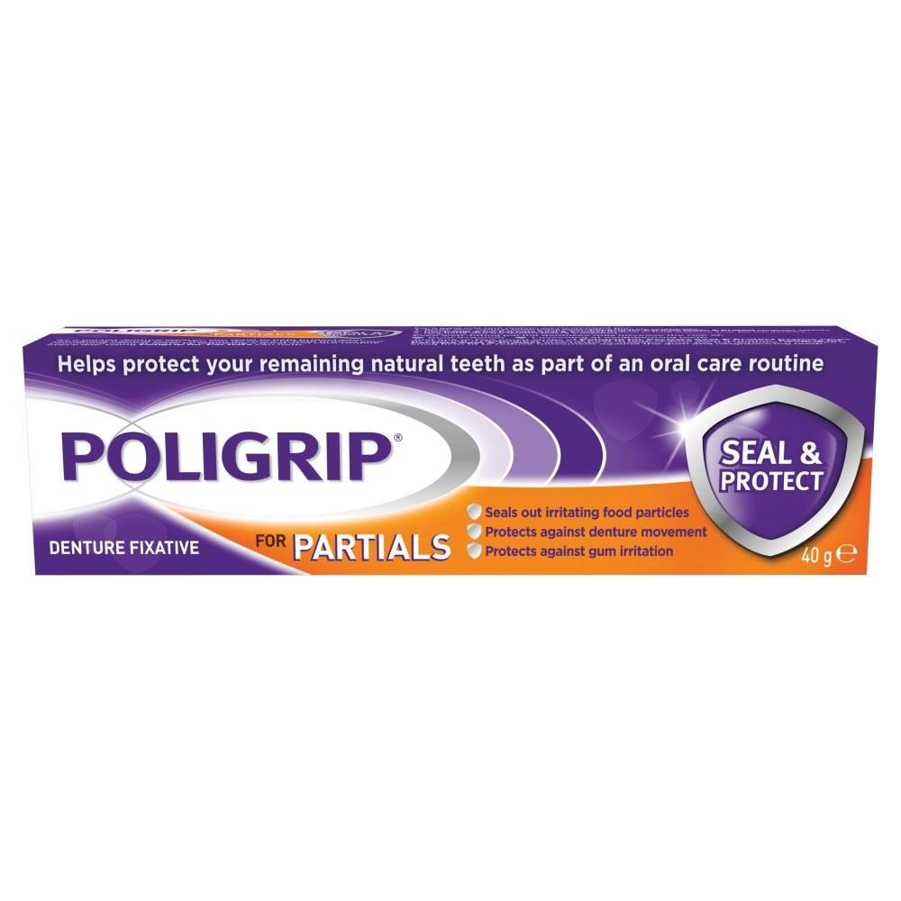 Poligrip Partials Seal & Protect Denture Fixative (40g) eBay